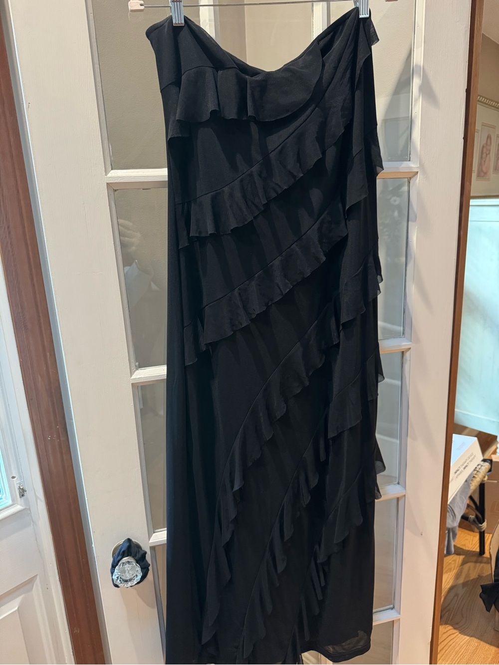 Classic Black Strapless Maxi Dress